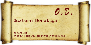 Osztern Dorottya névjegykártya